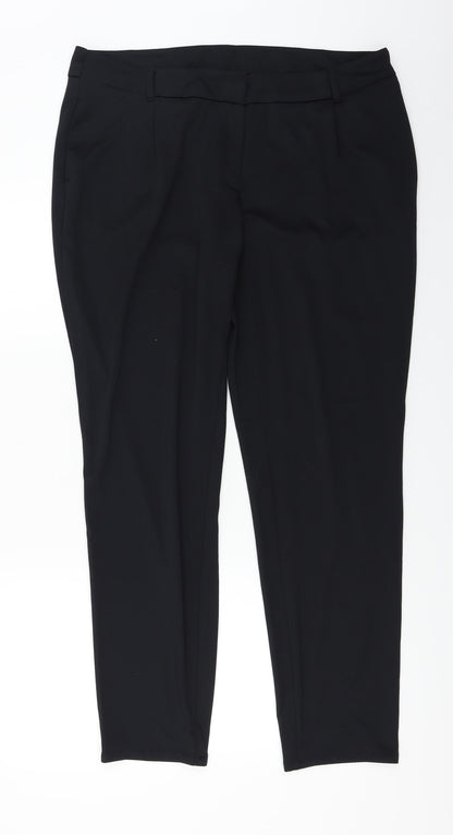 Yessica  Womens Black   Trousers  Size 36 in L27 in