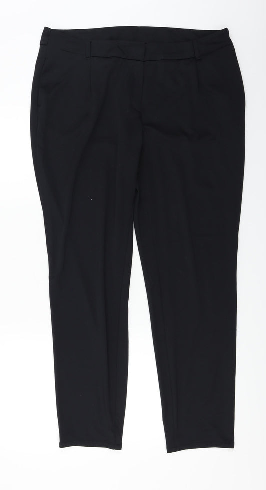 Yessica  Womens Black   Trousers  Size 36 in L27 in