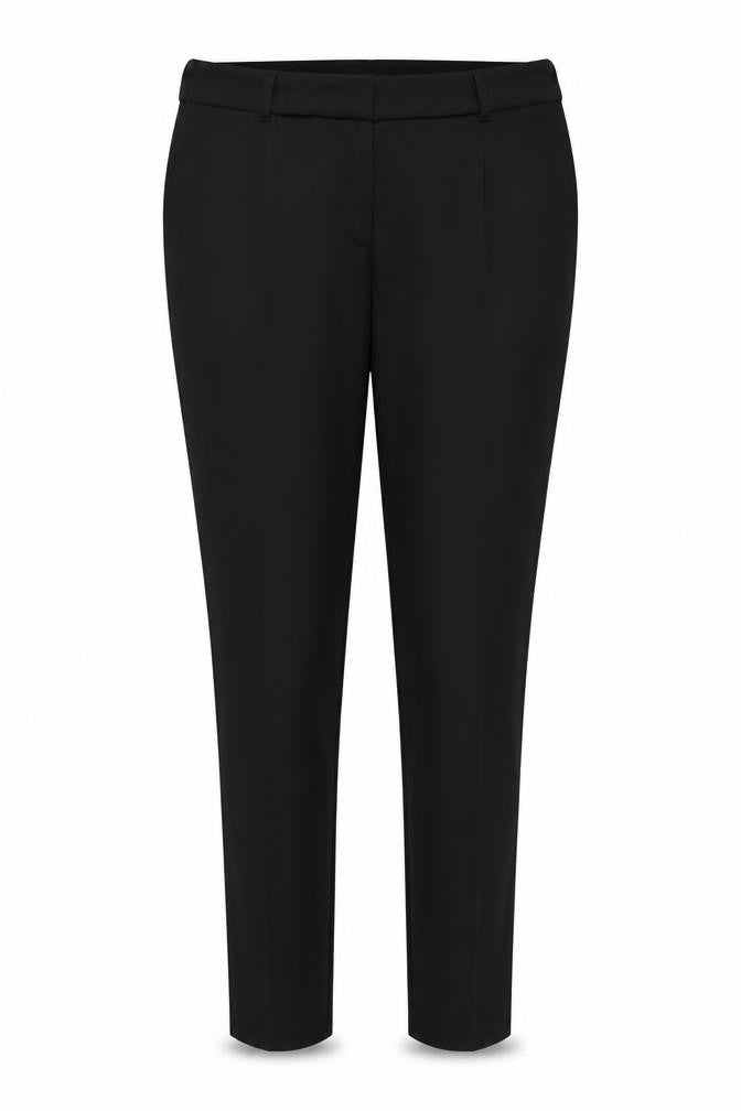Front view of Yessica women’s black trousers, size UK 36, in, 27-inch leg