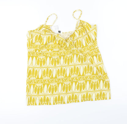 Womens UK Size L H&M Yellow Basic T-Shirt