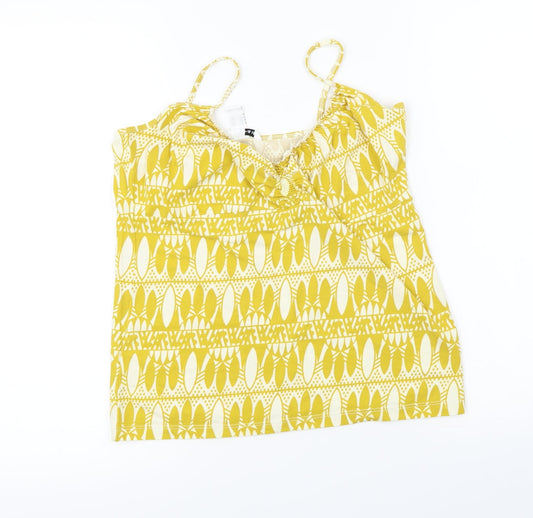 Womens UK Size L H&M Yellow Basic T-Shirt