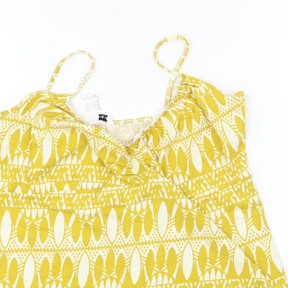 Womens UK Size L H&M Yellow Basic T-Shirt