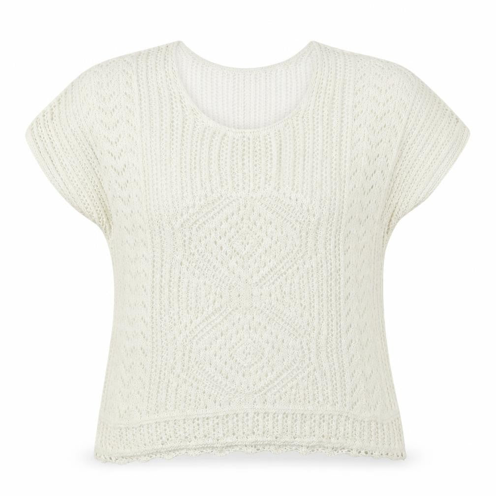 Front view of Atmosphere women’s ivory jumper, size S