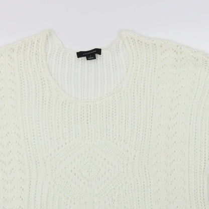 Close-up detail of Atmosphere women’s ivory jumper, size S