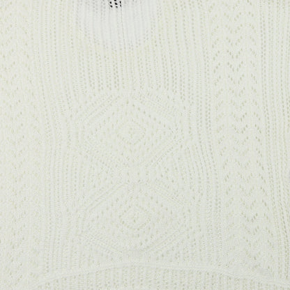Brand and care label for Atmosphere women’s ivory jumper, size S
