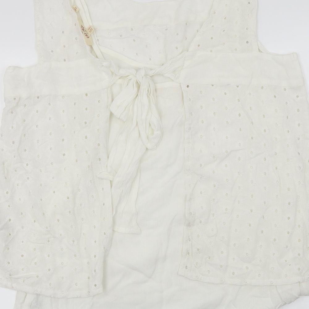 F&F Womens White   Basic T-Shirt Size 14