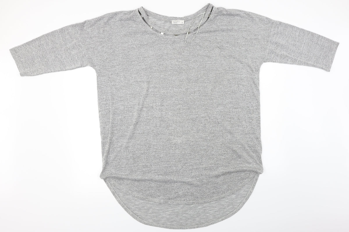 Front view of Papaya women’s grey jumper, size XL