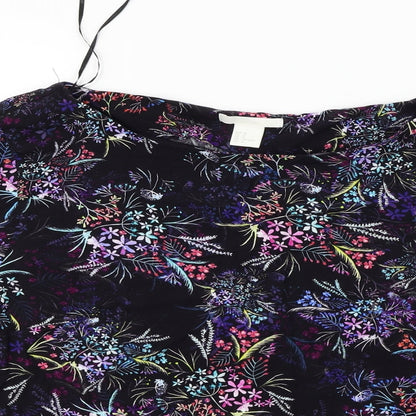 Womens UK Size 14 H&M Black Basic Blouse
