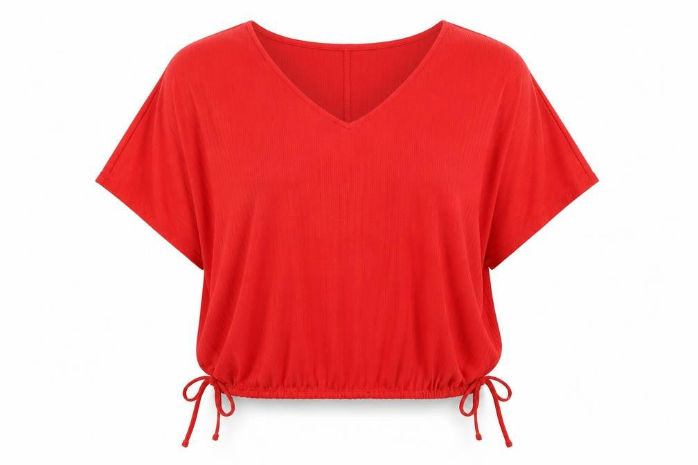 Womens UK Size 18 F&F Red Basic Blouse