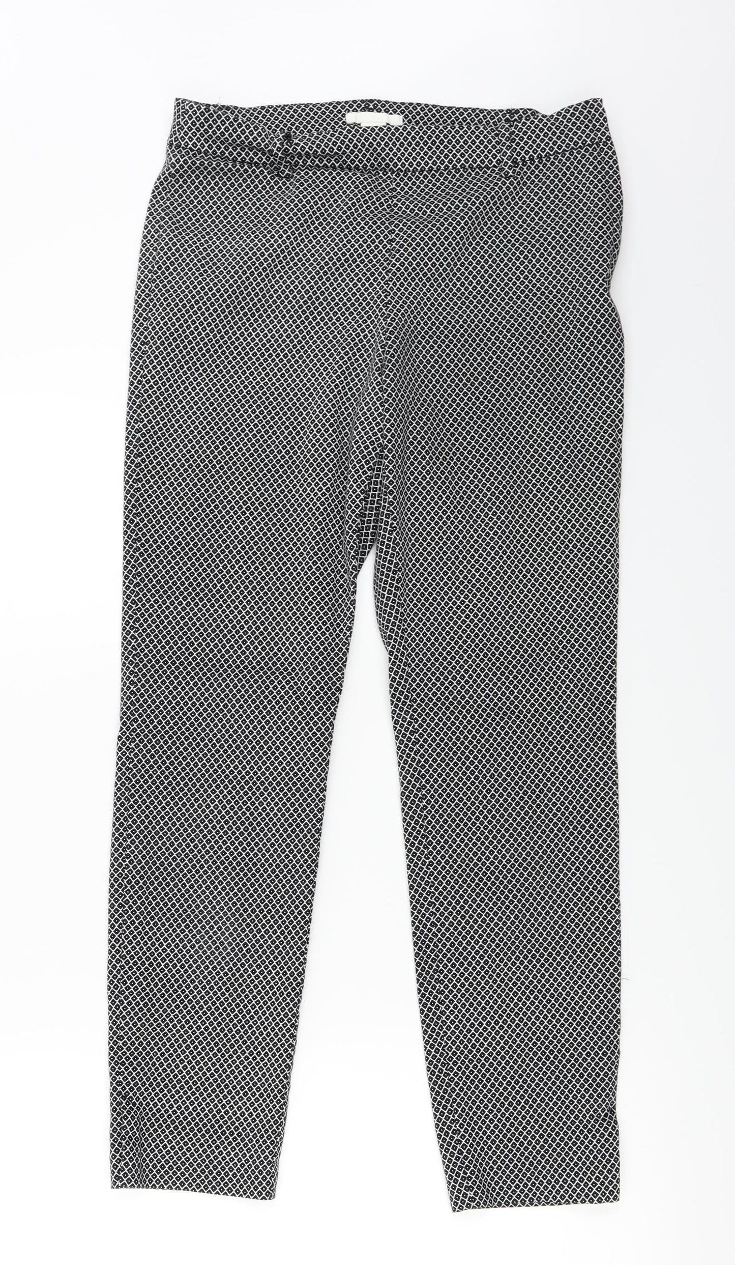 Womens UK Size 8 H&M Regular Fit  Black Trousers