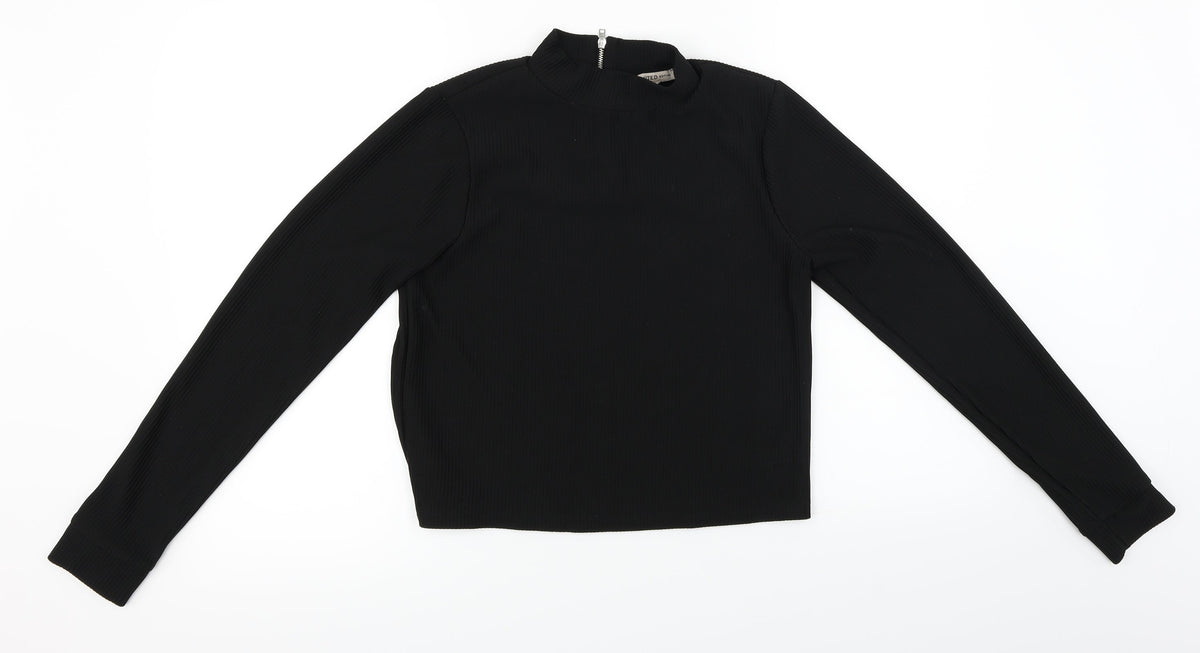 Additional front view of Limited Edition women’s black jumper, size UK 10