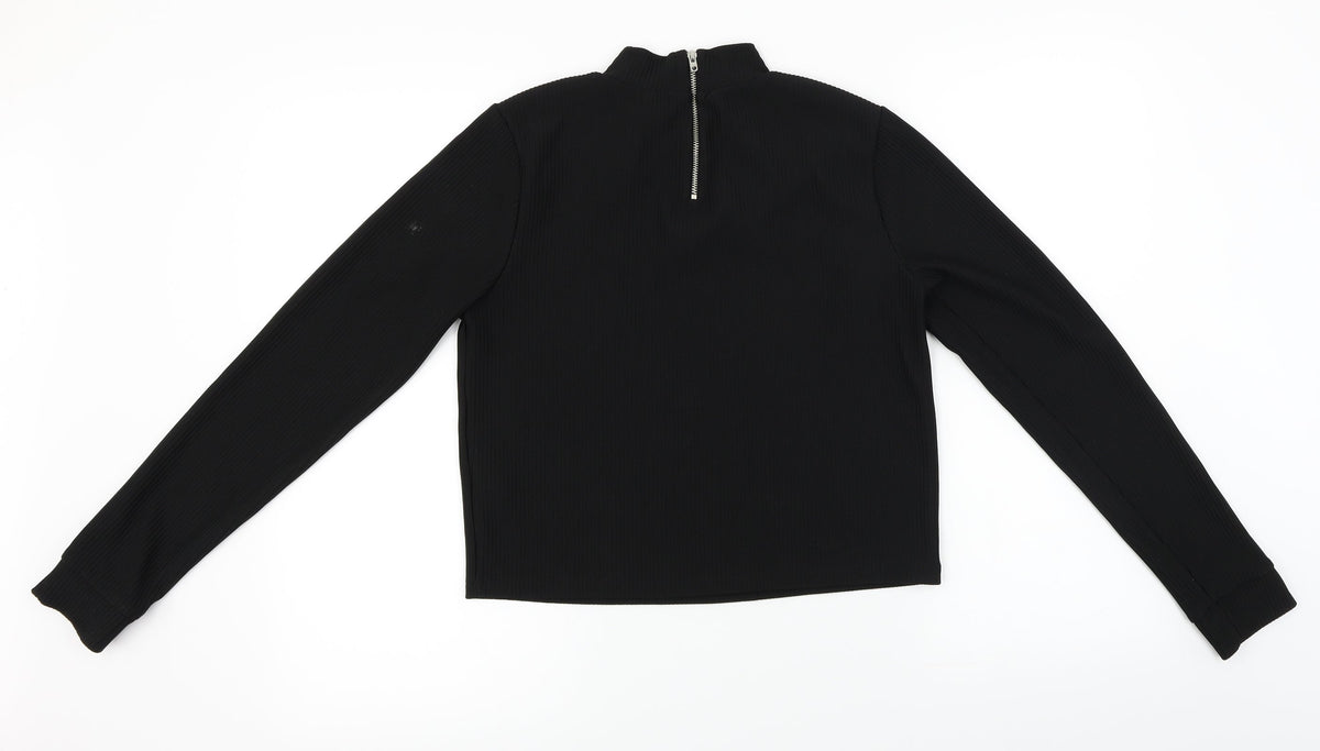 Back view of Limited Edition women’s black jumper, size UK 10