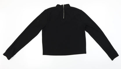 Back view of Limited Edition women’s black jumper, size UK 10