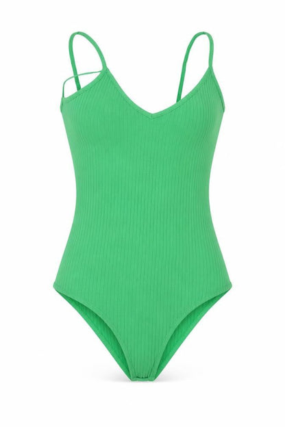 Womens UK Size XS Primark One-Piece Green Bodysuit