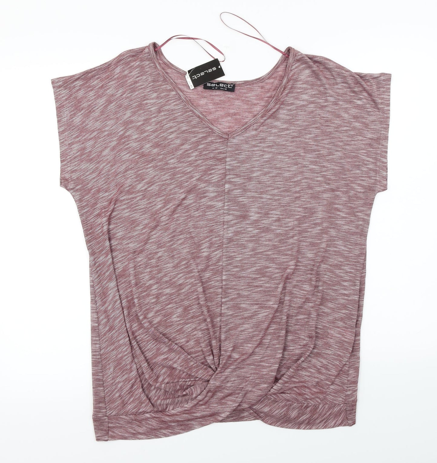 Womens UK Size 12 Select Red Basic T-Shirt