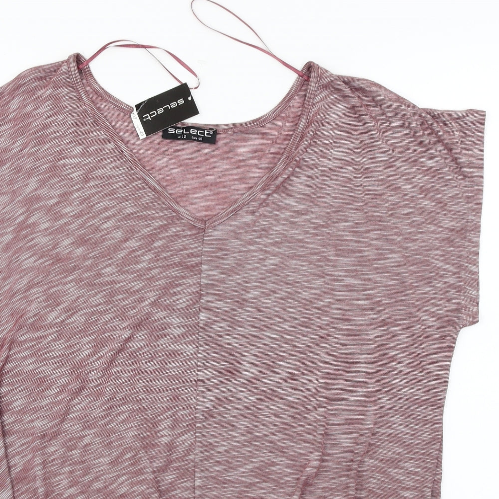 Womens UK Size 12 Select Red Basic T-Shirt