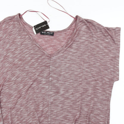 Womens UK Size 12 Select Red Basic T-Shirt