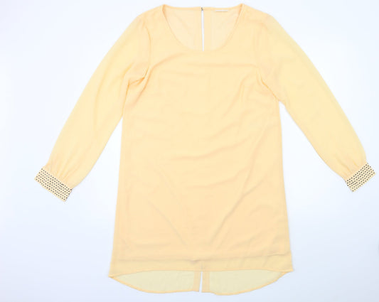 VILLA Womens Beige  Rayon Shift  Size L