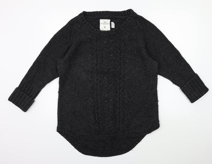 Additional front view of H&M women’s green knit jumper, size M