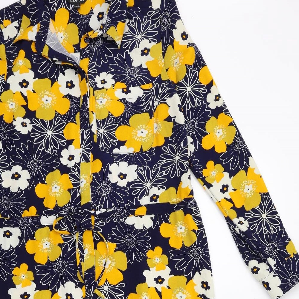 label be Womens Blue Floral  Shift  Size 10