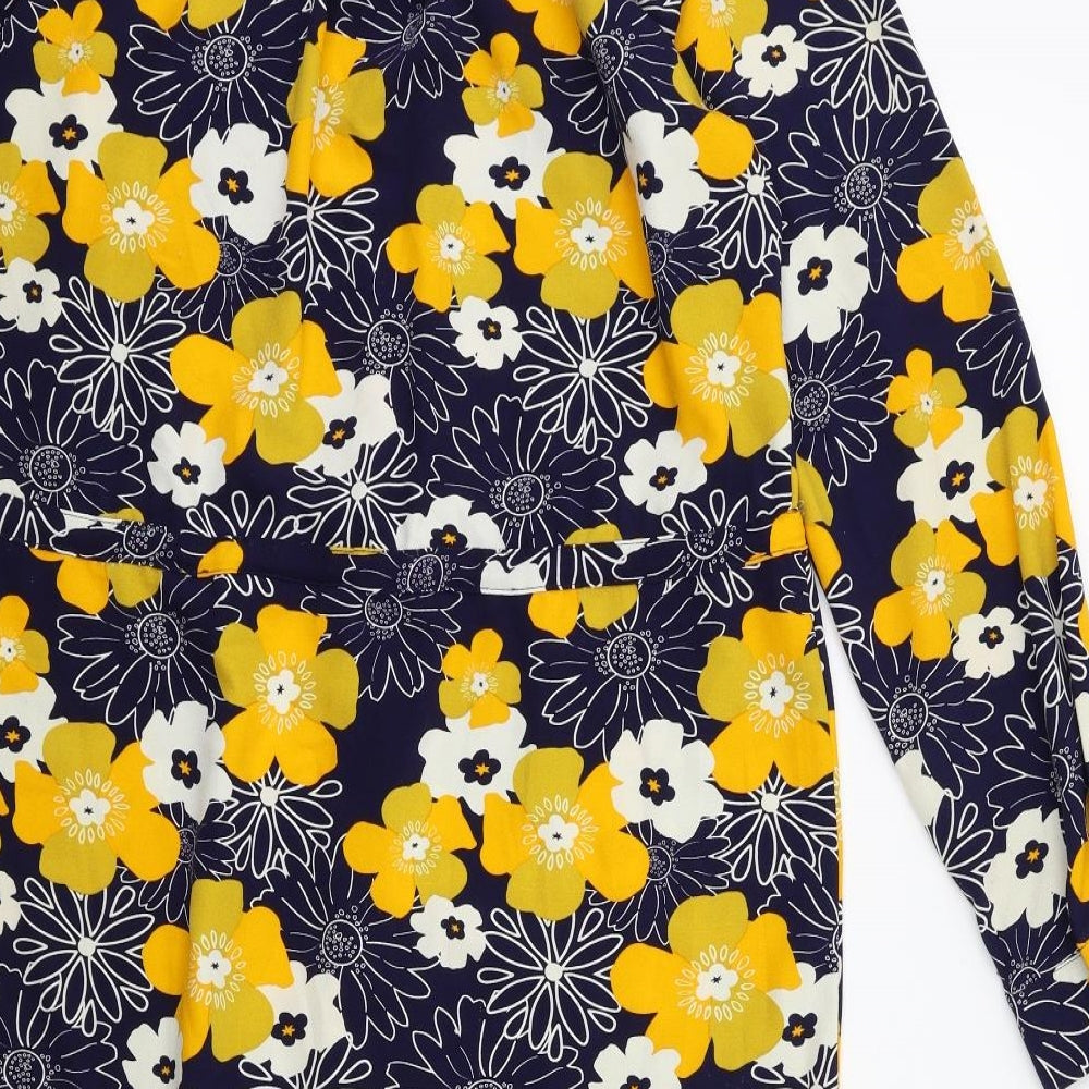 label be Womens Blue Floral  Shift  Size 10