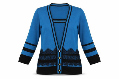 Casamia Womens Blue Cardigan Jumper Size S