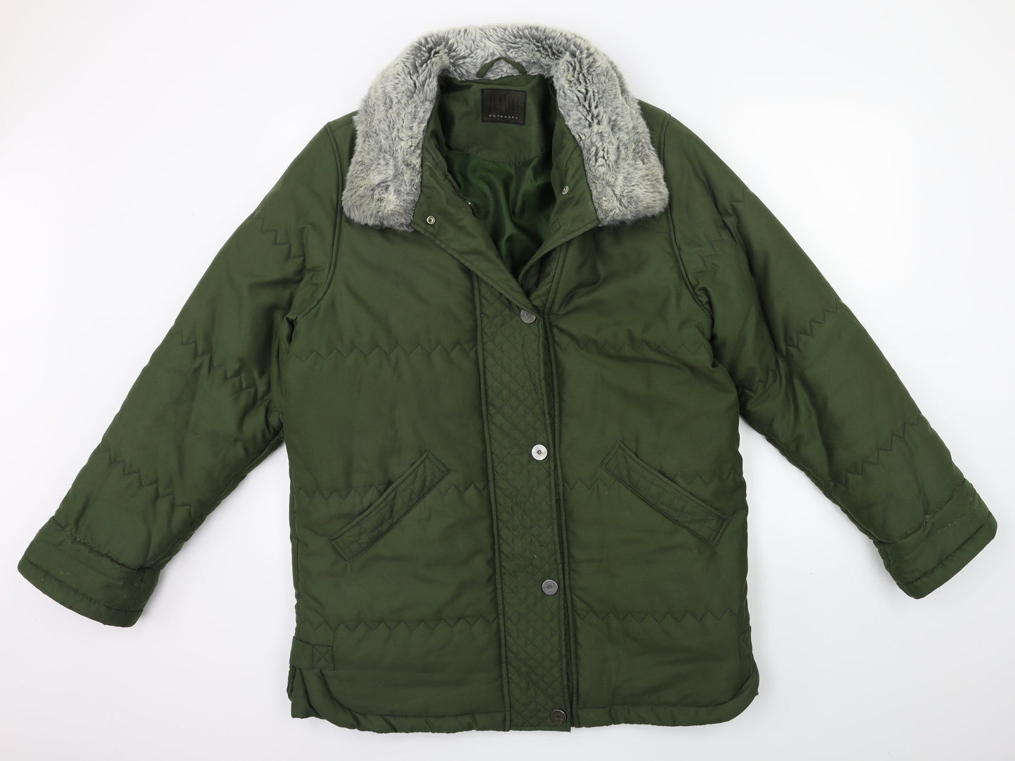 Damo Womens Green   Overcoat Coat Size 12