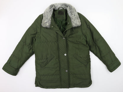 Damo Womens Green   Overcoat Coat Size 12