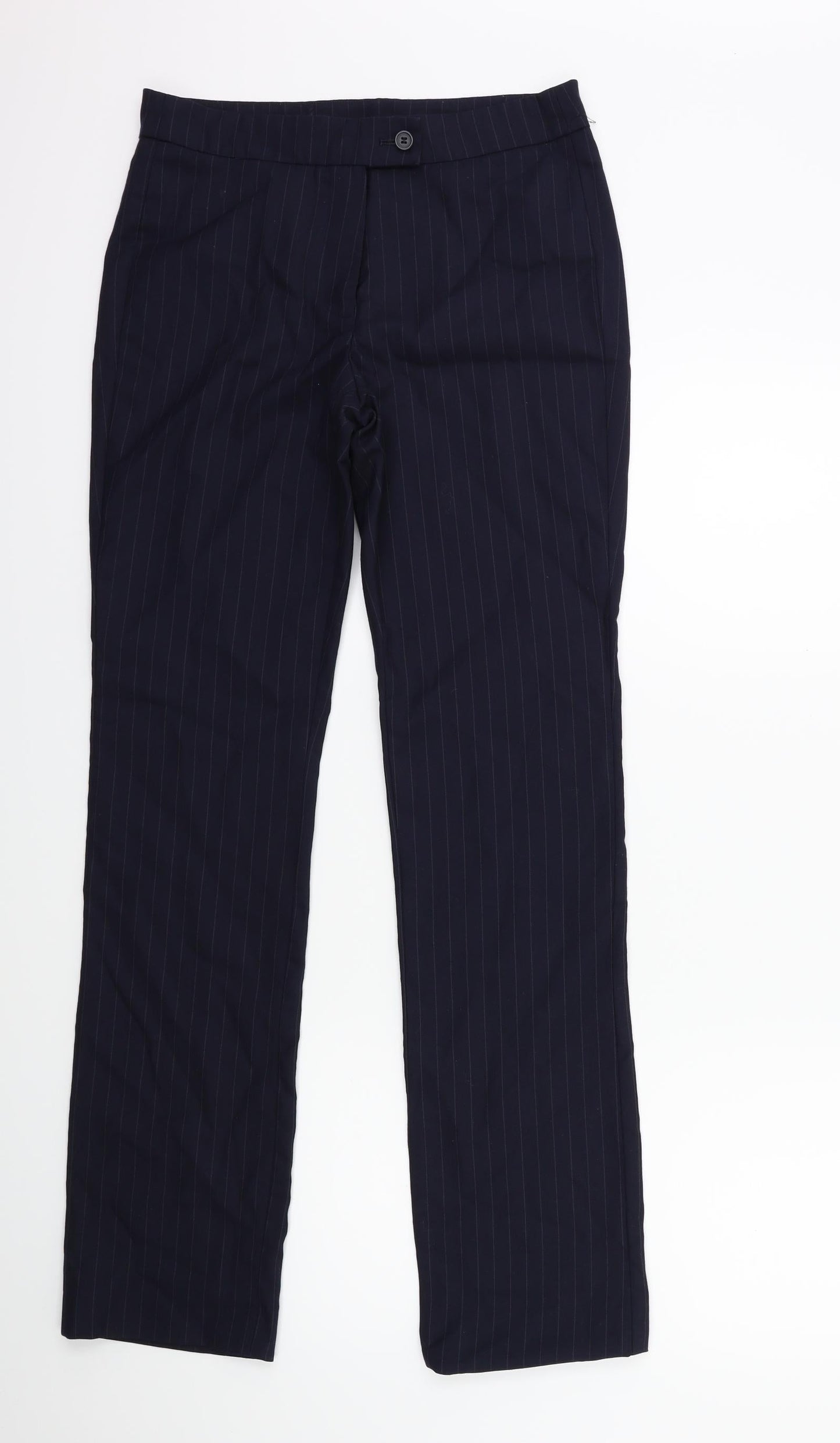 David luke Womens Blue Striped  Trousers  Size 26 in L31 in