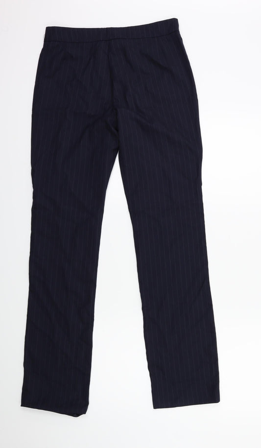 David luke Womens Blue Striped  Trousers  Size 26 in L31 in