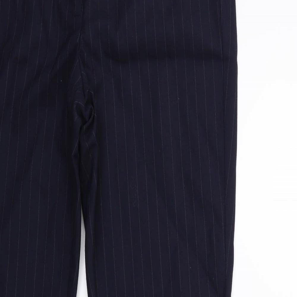 David luke Womens Blue Striped  Trousers  Size 26 in L31 in