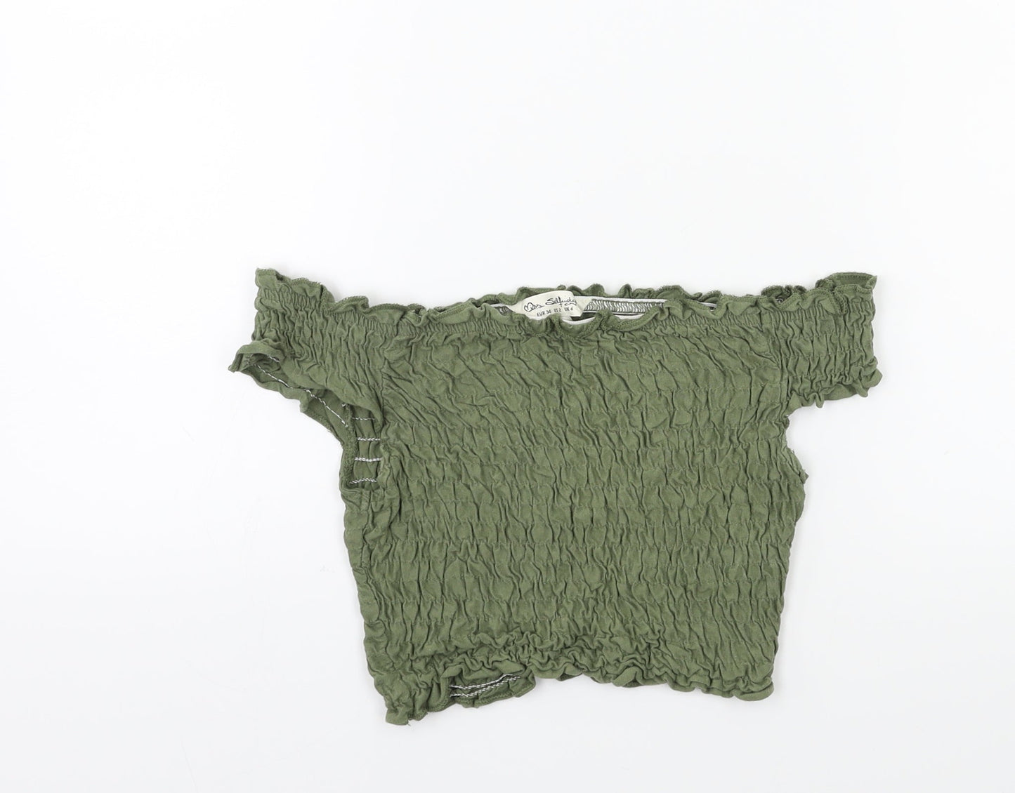 Miss Selfridge Womens Green   Basic Blouse Size 6