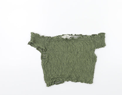 Miss Selfridge Womens Green   Basic Blouse Size 6
