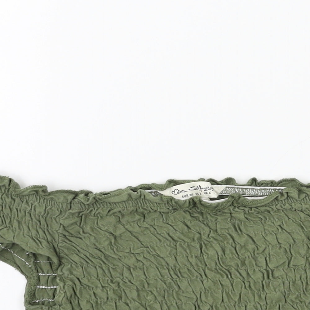 Miss Selfridge Womens Green   Basic Blouse Size 6