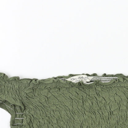 Miss Selfridge Womens Green   Basic Blouse Size 6