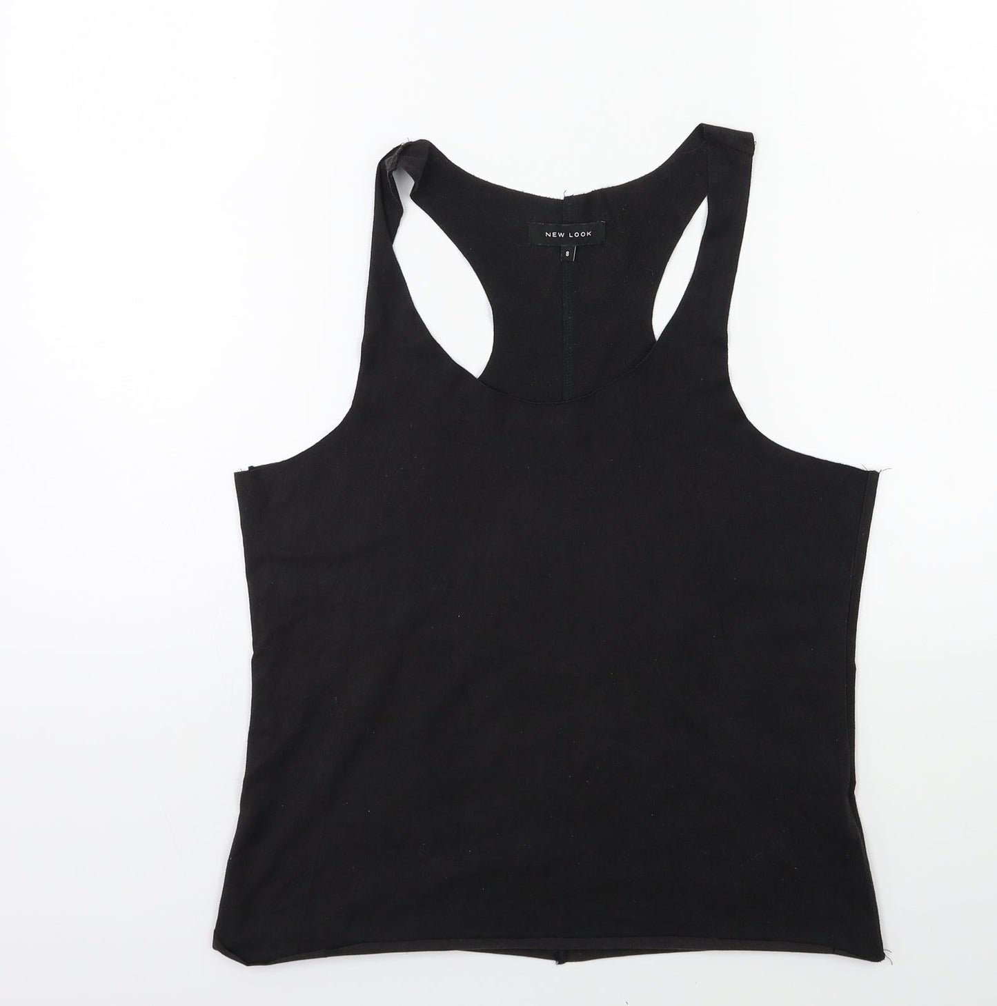 Womens UK Size 8 New Look Black Basic Tank