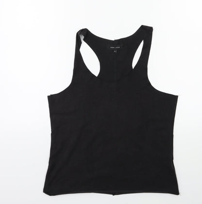 Womens UK Size 8 New Look Black Basic Tank