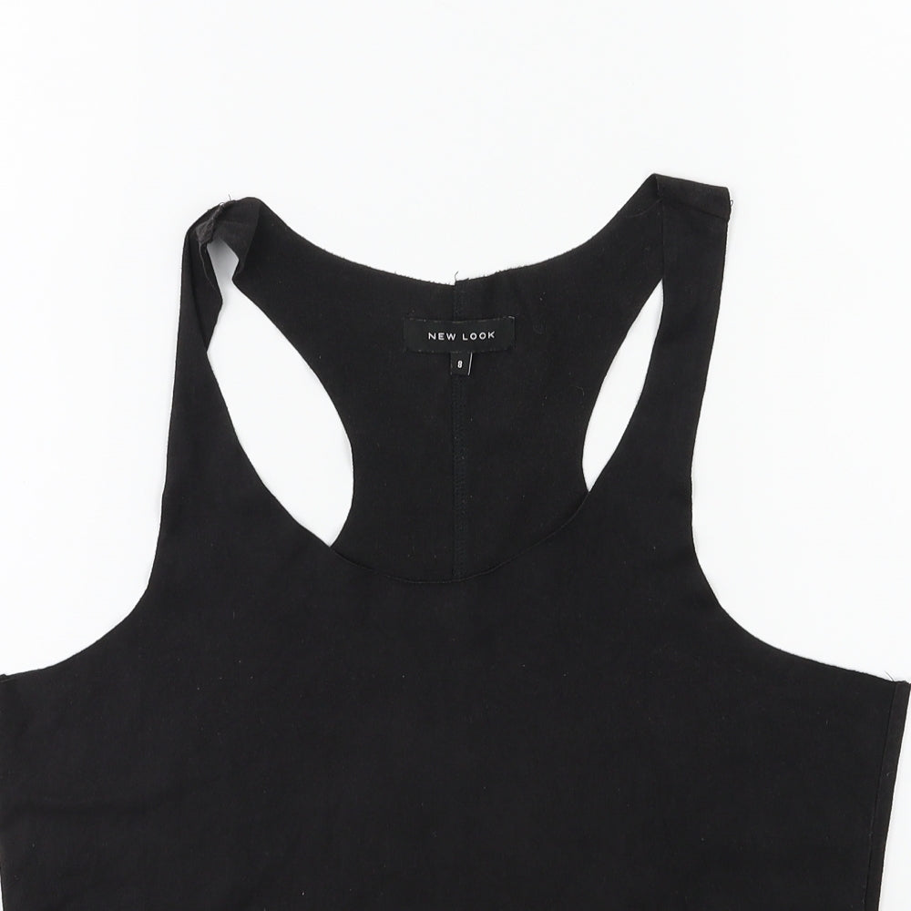 Womens UK Size 8 New Look Black Basic Tank
