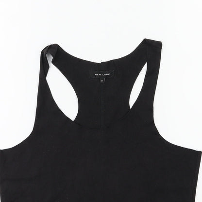 Womens UK Size 8 New Look Black Basic Tank