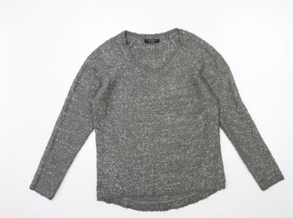 Additional front view of George women’s grey knit jumper, size UK 14
