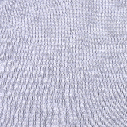 Brand and care label for Marks & Spencer women’s blue knit jumper, size M