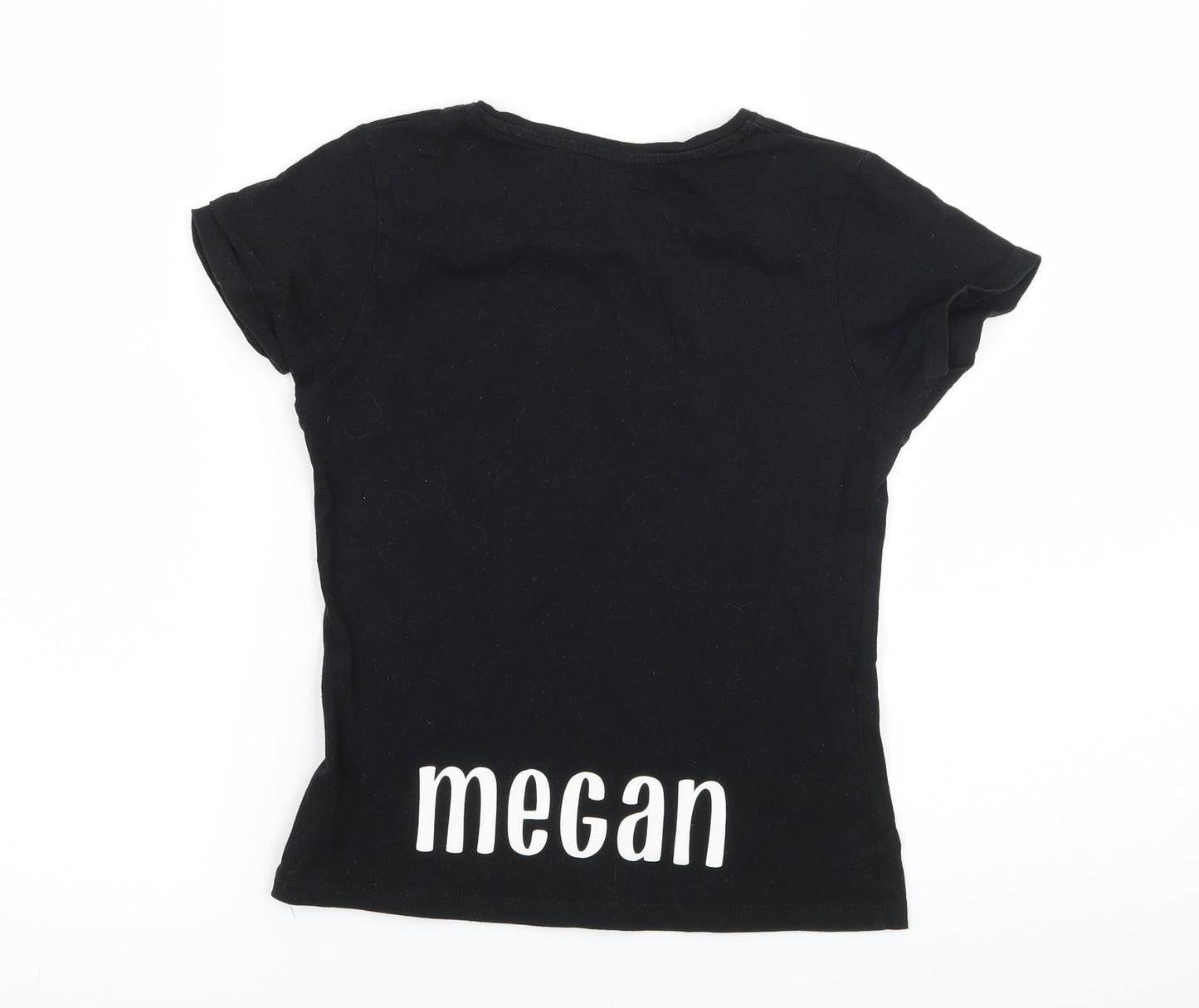 Miss E-vie Girls Black  Jersey Basic T-Shirt Size 9-10 Years  - Little Mixers