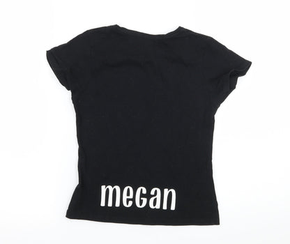 Miss E-vie Girls Black  Jersey Basic T-Shirt Size 9-10 Years  - Little Mixers