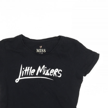 Miss E-vie Girls Black  Jersey Basic T-Shirt Size 9-10 Years  - Little Mixers
