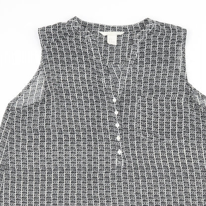Womens UK Size 8 H&M Green Basic Blouse