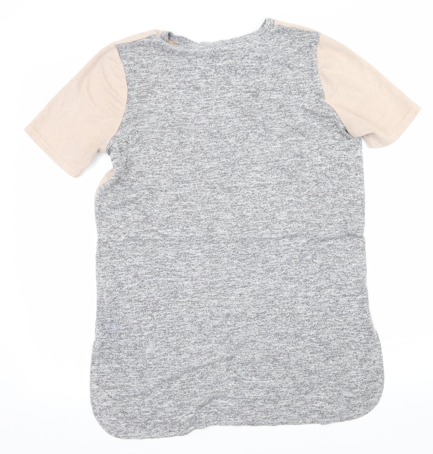 Womens UK Size 8 River Island Grey Basic T-Shirt