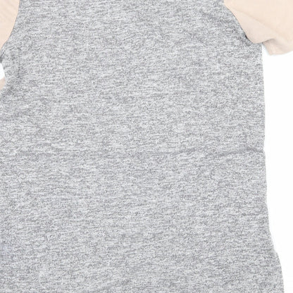 Womens UK Size 8 River Island Grey Basic T-Shirt