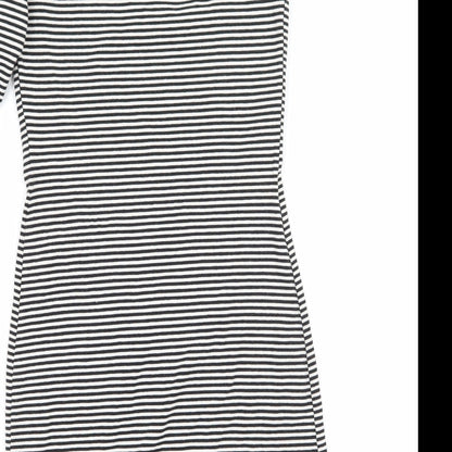 George Womens Black Striped Jersey Ball Gown  Size 8