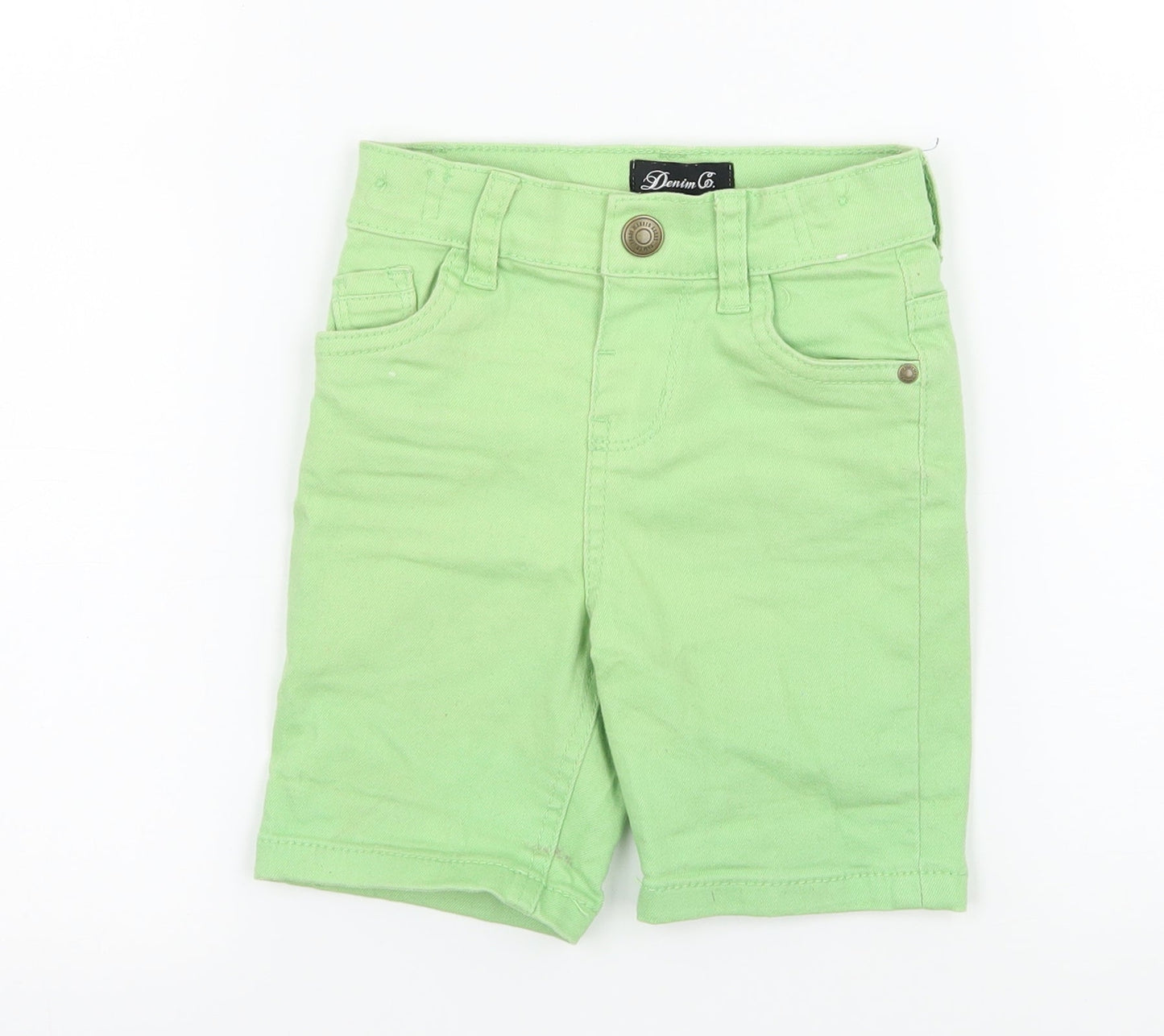 Denim & Co. Boys Green  Denim Cargo Jeans Size 12-18 Months