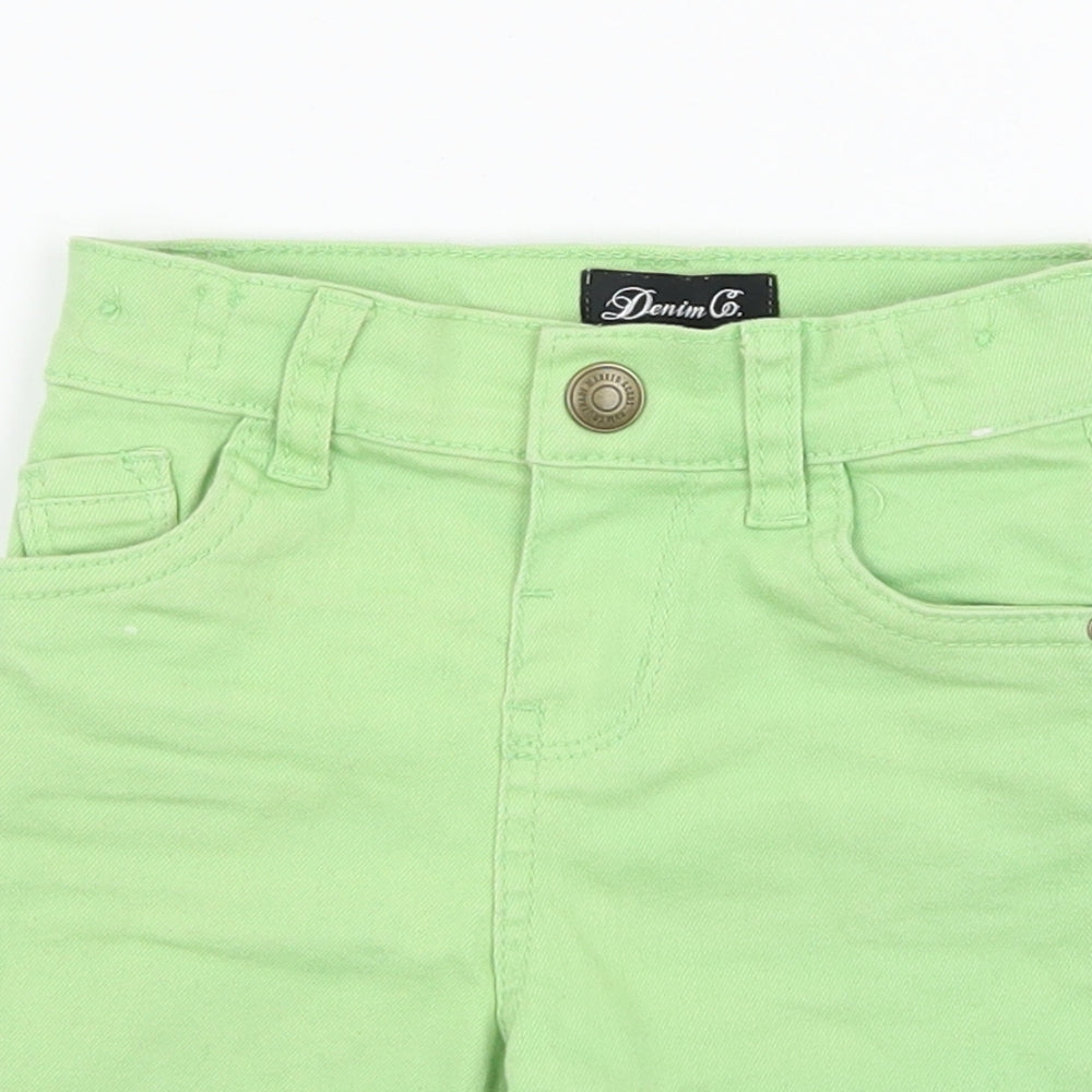 Denim & Co. Boys Green  Denim Cargo Jeans Size 12-18 Months